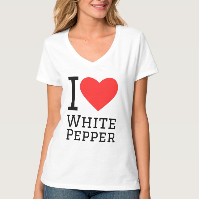 T-shirt J'adore le poivre blanc (Devant)