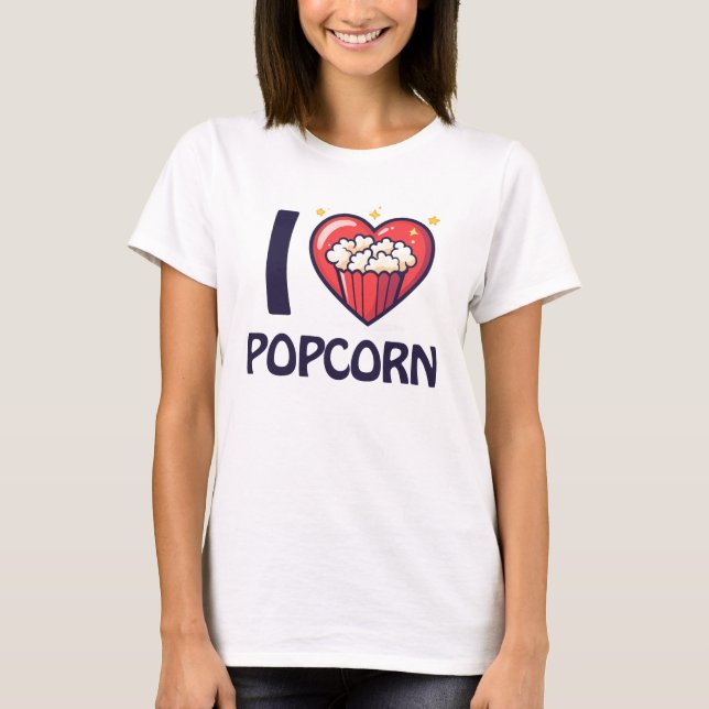 T-shirt J'adore le pop-corn (Devant)