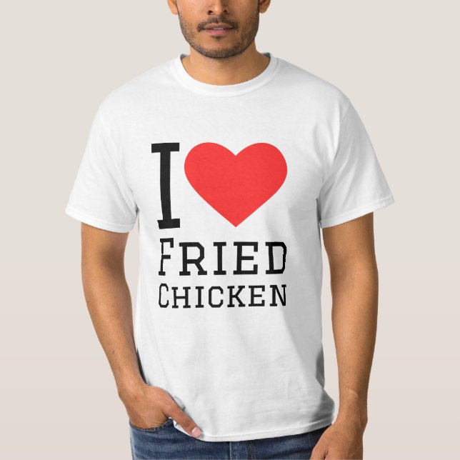 T-shirt J'adore le poulet frit (Devant)