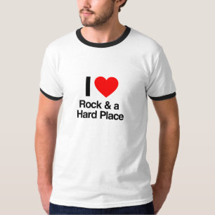T-shirt j'adore le rock et l'endroit difficile