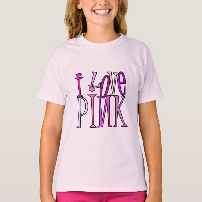 T-shirt J'adore le rose (Devant)