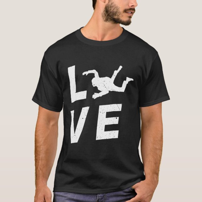 T-shirt J'adore le Saut en Parachute (Devant)