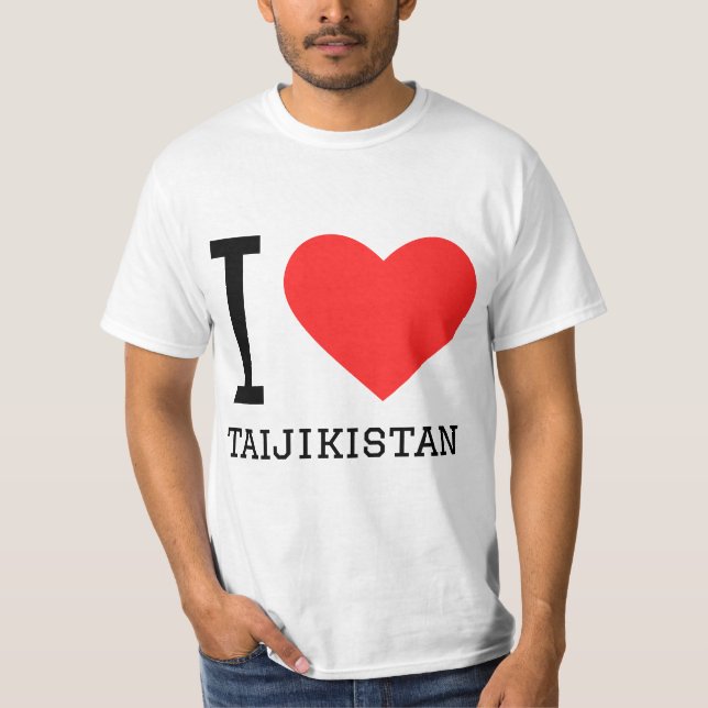 T-shirt J'adore le taijikistan (Devant)