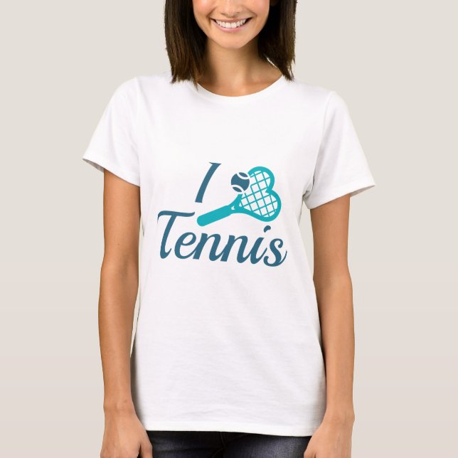 T-shirt J'adore le tennis (Devant)