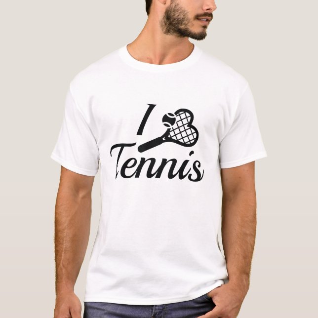 T-shirt J'adore le tennis (Devant)