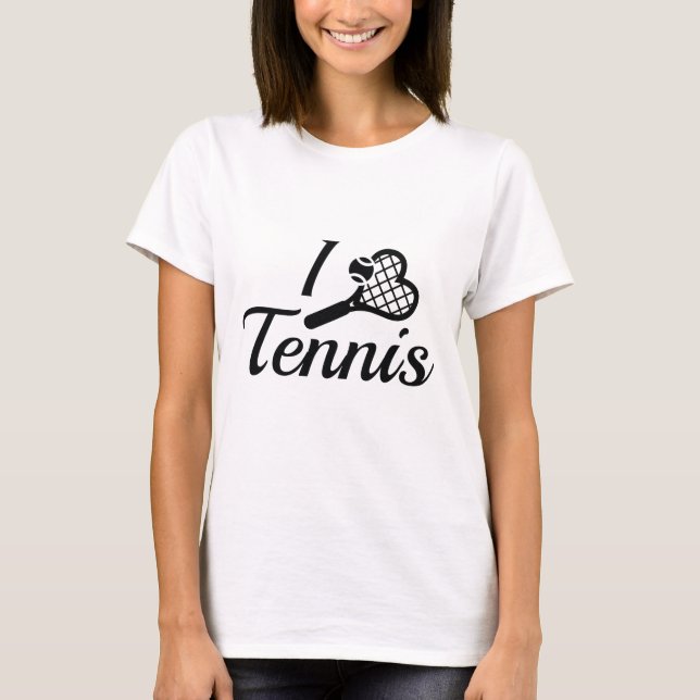T-shirt J'adore le tennis (Devant)