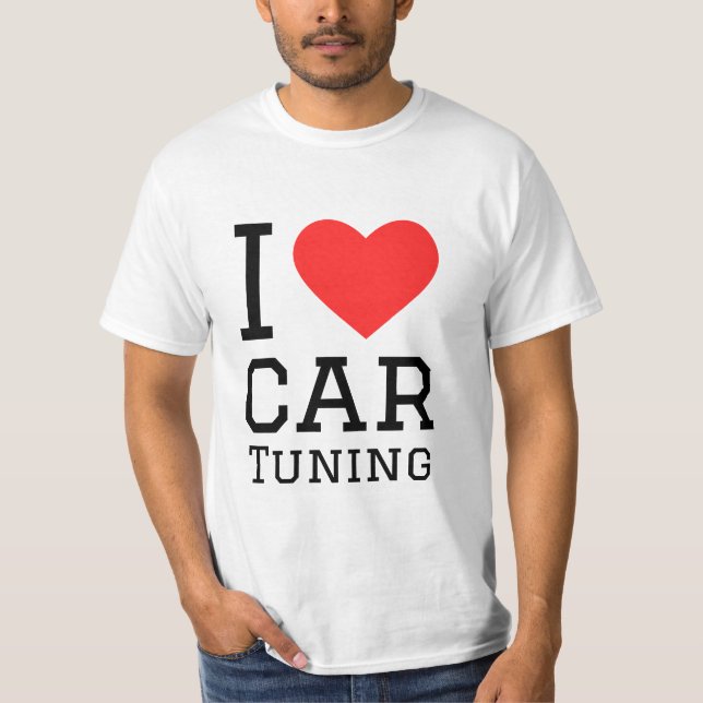 T-shirt J'adore le tuning de voitures (Devant)