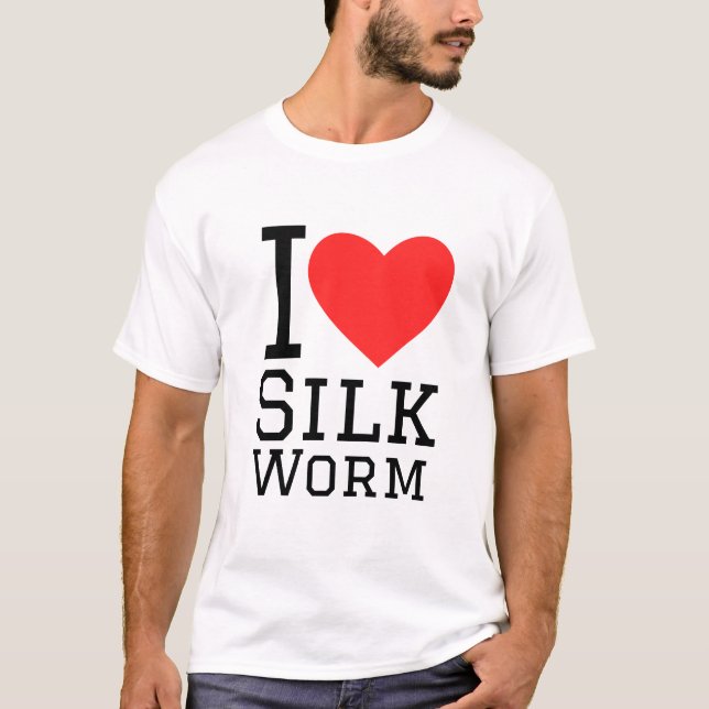 T-shirt J'adore le ver à soie (Devant)