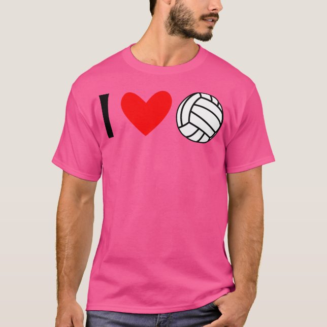 T-shirt J'adore le volley-ball (Devant)