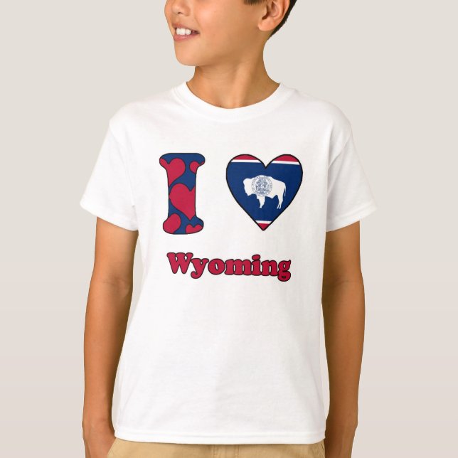 T-shirt J'adore le Wyoming (Devant)