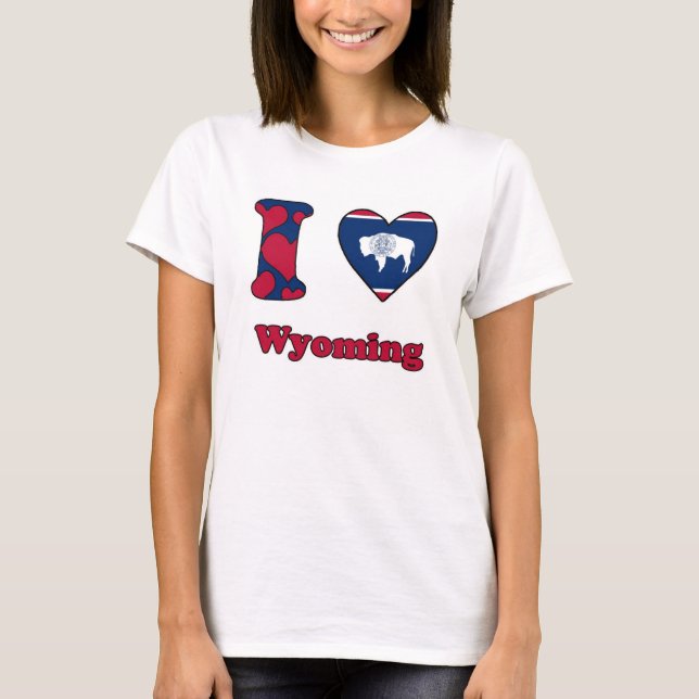T-shirt J'adore le Wyoming (Devant)