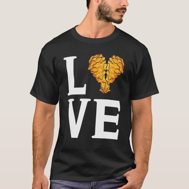 T-shirt J'adore les ailes de poulet   Ailes (Devant)