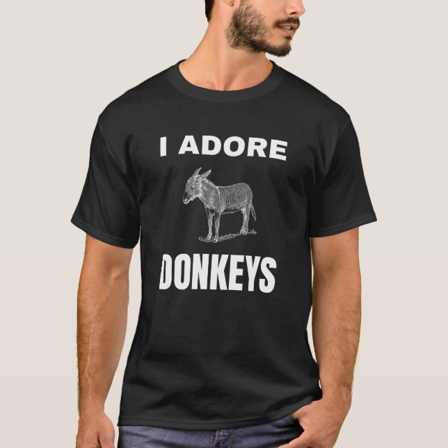 T-shirt J'adore les ânes (Devant)