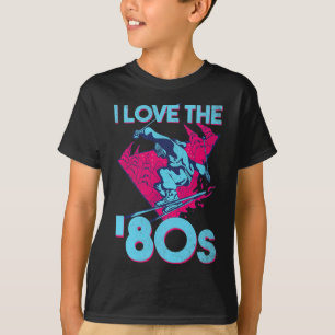 T-shirt J'adore les années 80, ski rétro vintage années 80