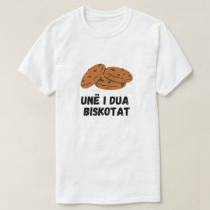 T-shirt J'adore les biscuits en albanais - Unë i dua bisko
