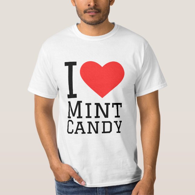 T-shirt J'adore les bonbons à la menthe (Devant)