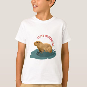 T-shirt J'adore les capybaras Amoureux de capybara mignon