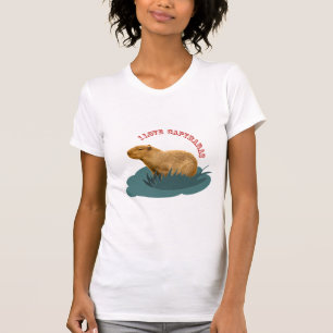 T-shirt J'adore les capybaras Amoureux de capybara mignon