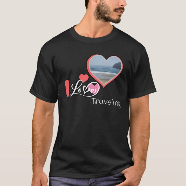 T-shirt J'adore les chemises de voyage (Devant)