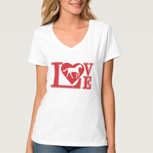 T-shirt J'adore les chevaux (Devant)