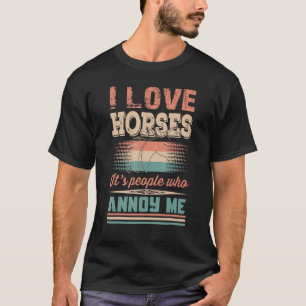 T-shirt J'adore les chevaux, ce sont les gens qui m'ennuie