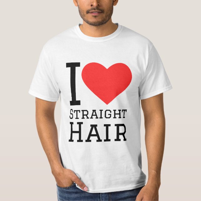 T-shirt J'adore les cheveux lisses (Devant)