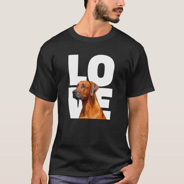 T-shirt J'adore les chiens Rhodesian Ridgeback mignon T (Devant)