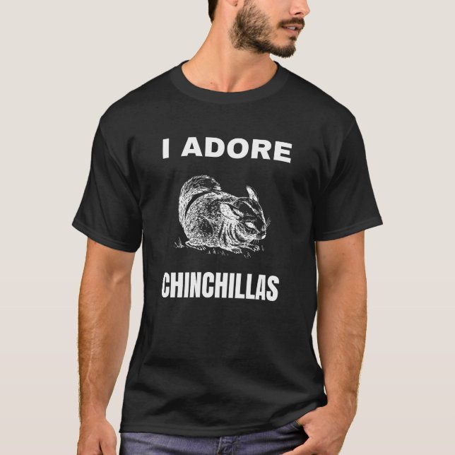 T-shirt J'adore les Chinchillas (Devant)