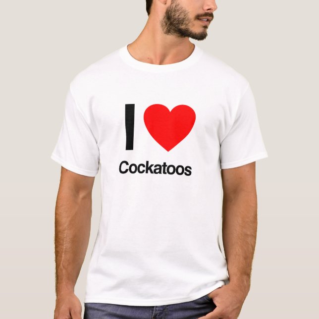 T-shirt j'adore les cockatoos (Devant)