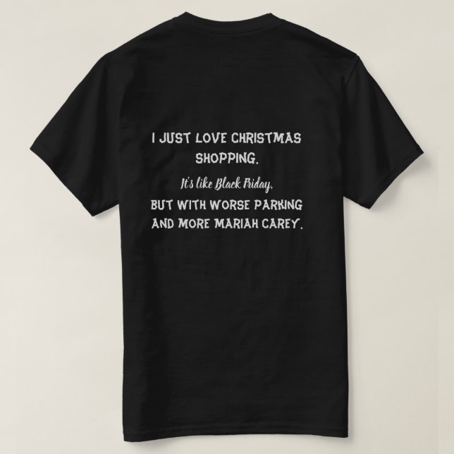 T-shirt J'adore les courses de Noël (Design dos)