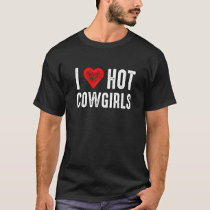 T-shirt J'adore les cow-girls sexy Comédie western rodeo