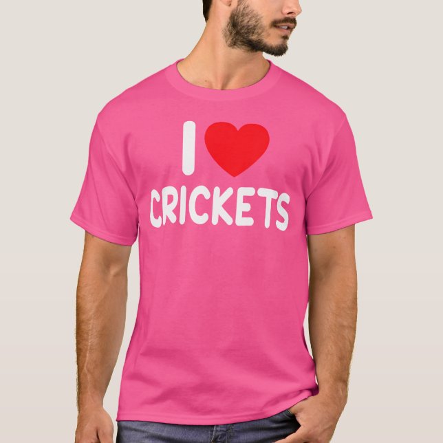 T-shirt J'adore les crickets (Devant)