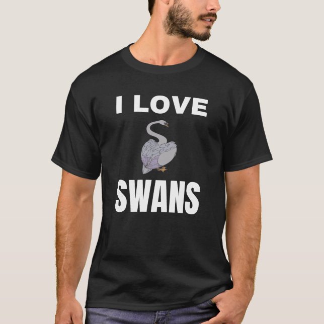 T-shirt J'adore les cygnes (Devant)