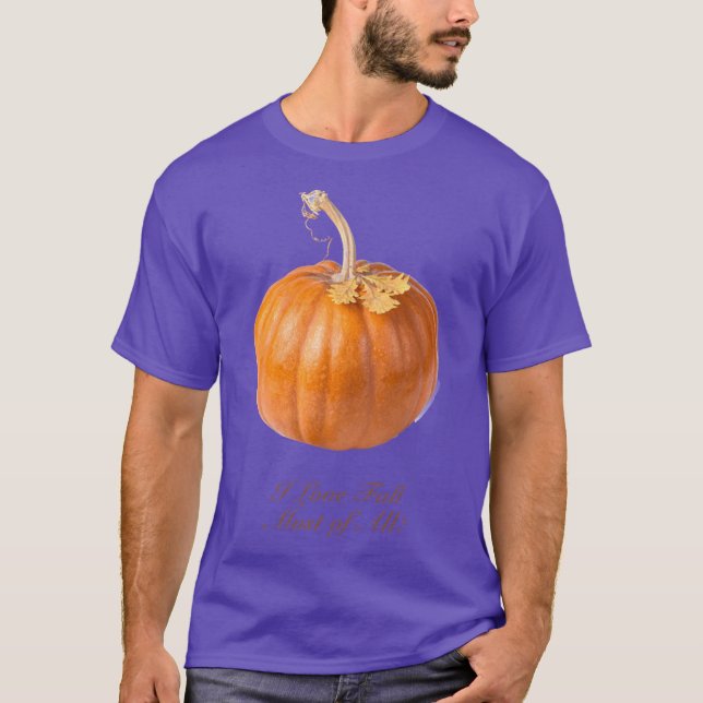 T-shirt J'adore les décontractés d'automne (Devant)
