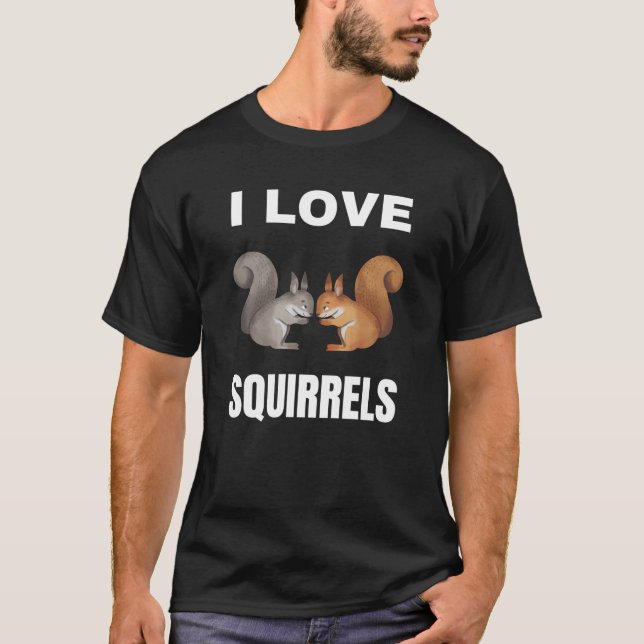 T-shirt J'adore les écureuils (Devant)