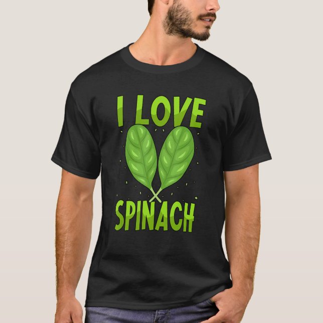 T-shirt J'adore les épinards végan_1 (Devant)