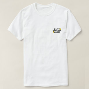 T-shirt J'adore les femmes créatives (smiley qui fond)