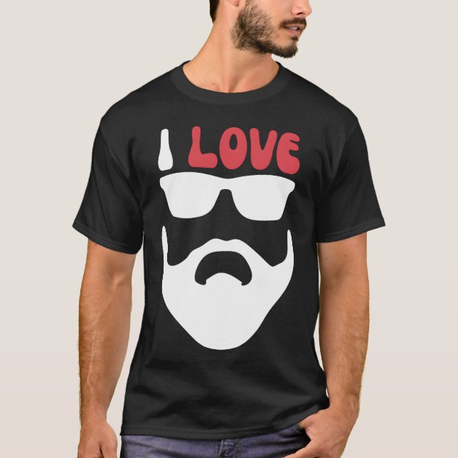 T-shirt J'adore les filles à barbe (Devant)