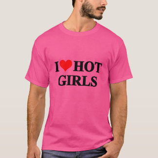 T-shirt J'adore les filles chaudes drôle