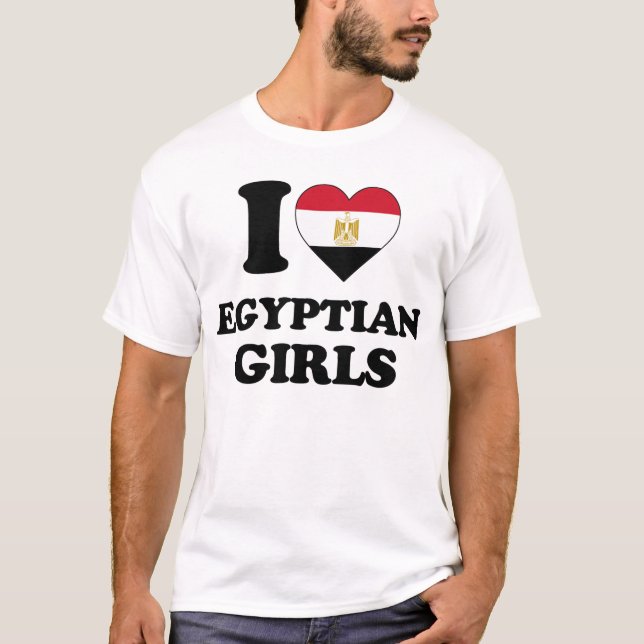 T-shirt J'adore les filles égyptiennes (Devant)