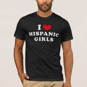T-shirt J'adore les filles hispaniques Graphique de mode