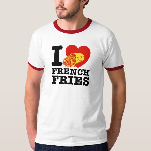 T-shirt J'adore les frites françaises (Devant)