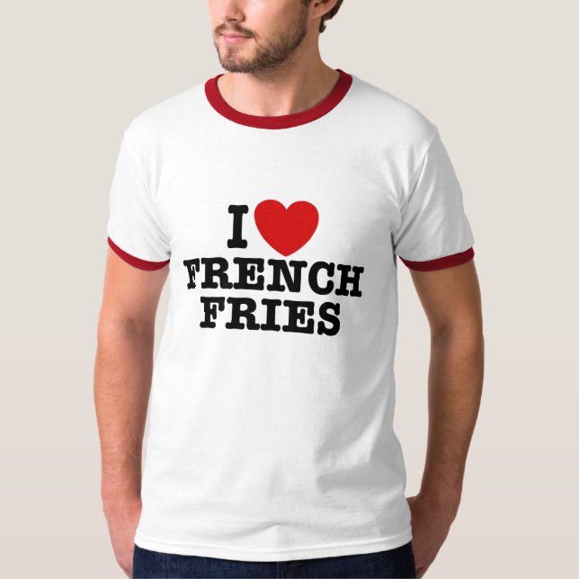 T-shirt J'adore les frites françaises (Devant)
