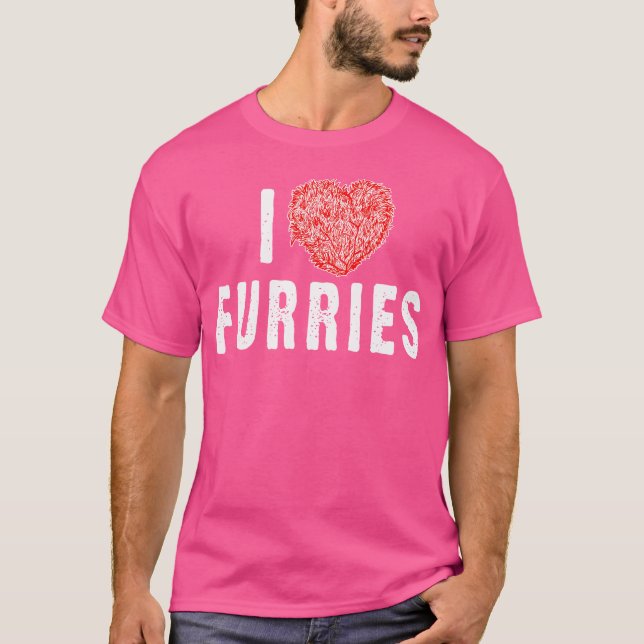 T-shirt J'adore les Furries Fursona Queue Oreilles Cosplay (Devant)
