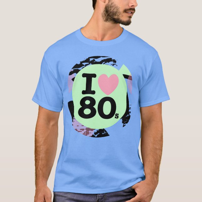 T-shirt J'adore les garçons des années 80 (Devant)