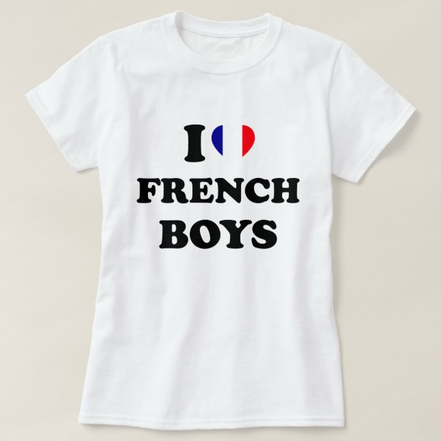 T-shirt J'adore les garçons français (Design devant)