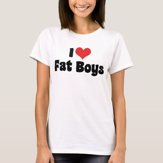T-shirt J'adore les garçons gros (Devant)