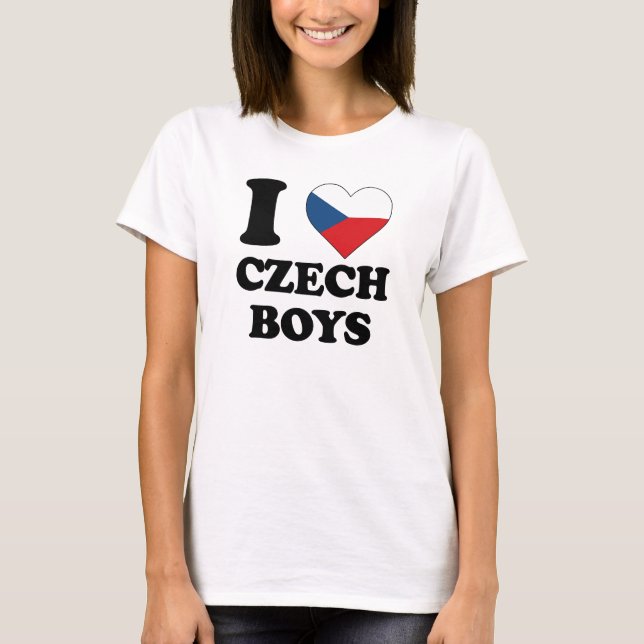 T-shirt J'adore les garçons tchèques (Devant)