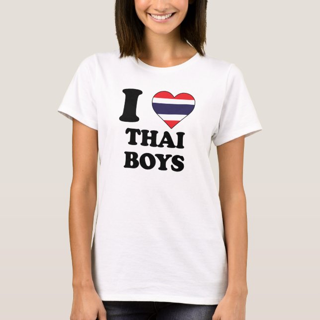 T-shirt J'adore les garçons thaïlandais (Devant)