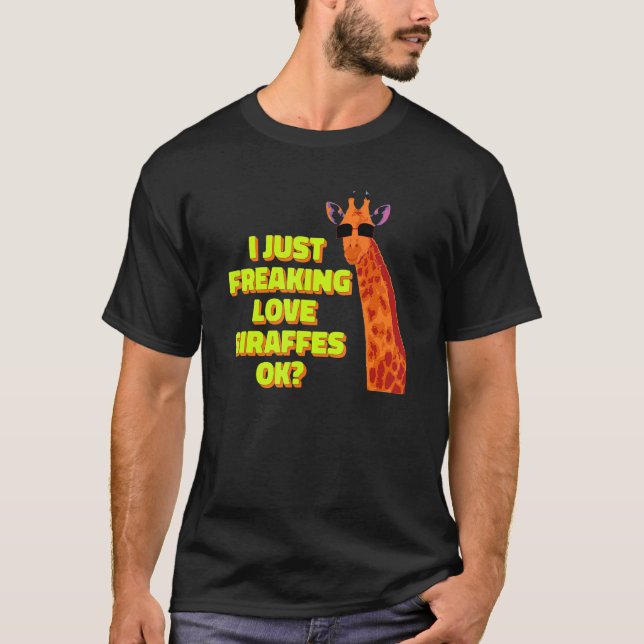 T-shirt J'adore les girafes ok girafe (Devant)